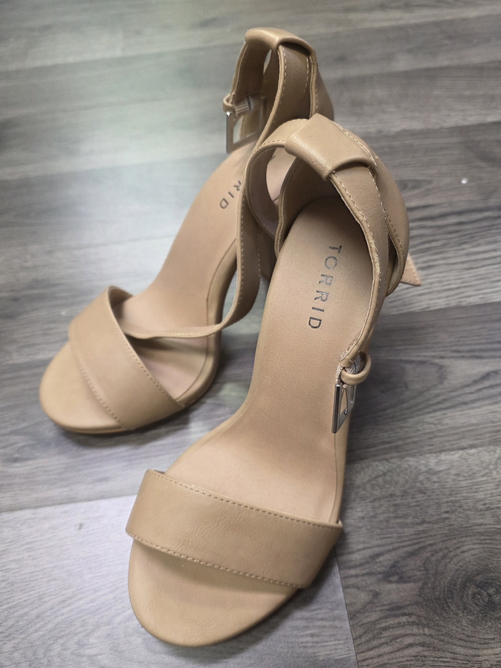 Torrid Nude Ankle Strap Sandals